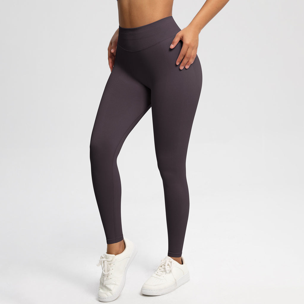 Velera Women's Pump Mid Rise Seamless Leggings - Mocha