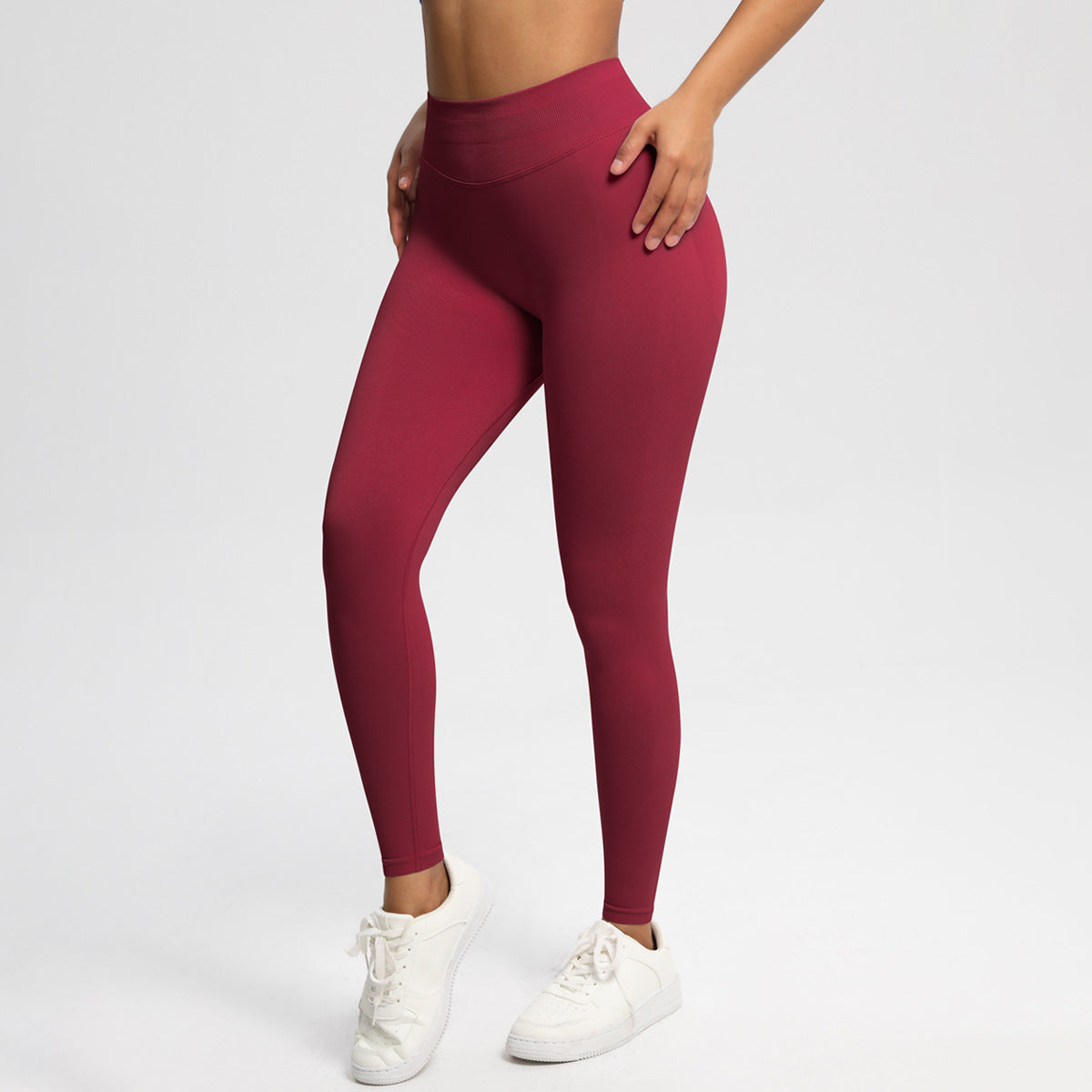 Velera Women's Pump Mid Rise Seamless Leggings - Mocha
