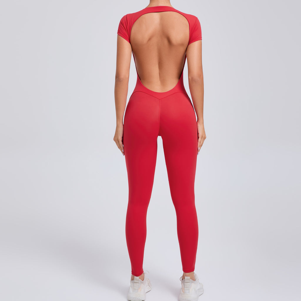 Velera Women's Forme Open Back Tee Workout Bodysuit