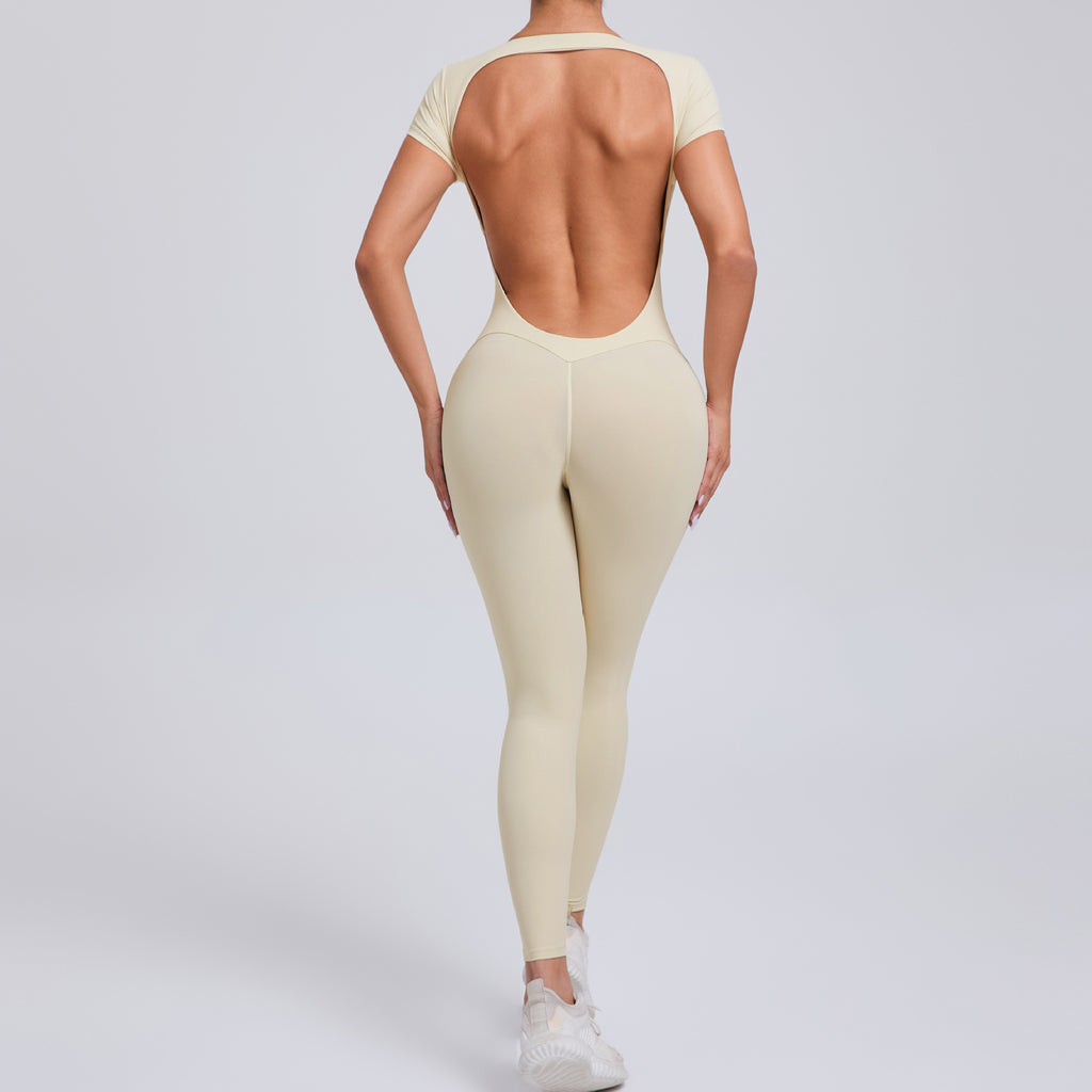 Velera Women's Forme Open Back Tee Workout Bodysuit