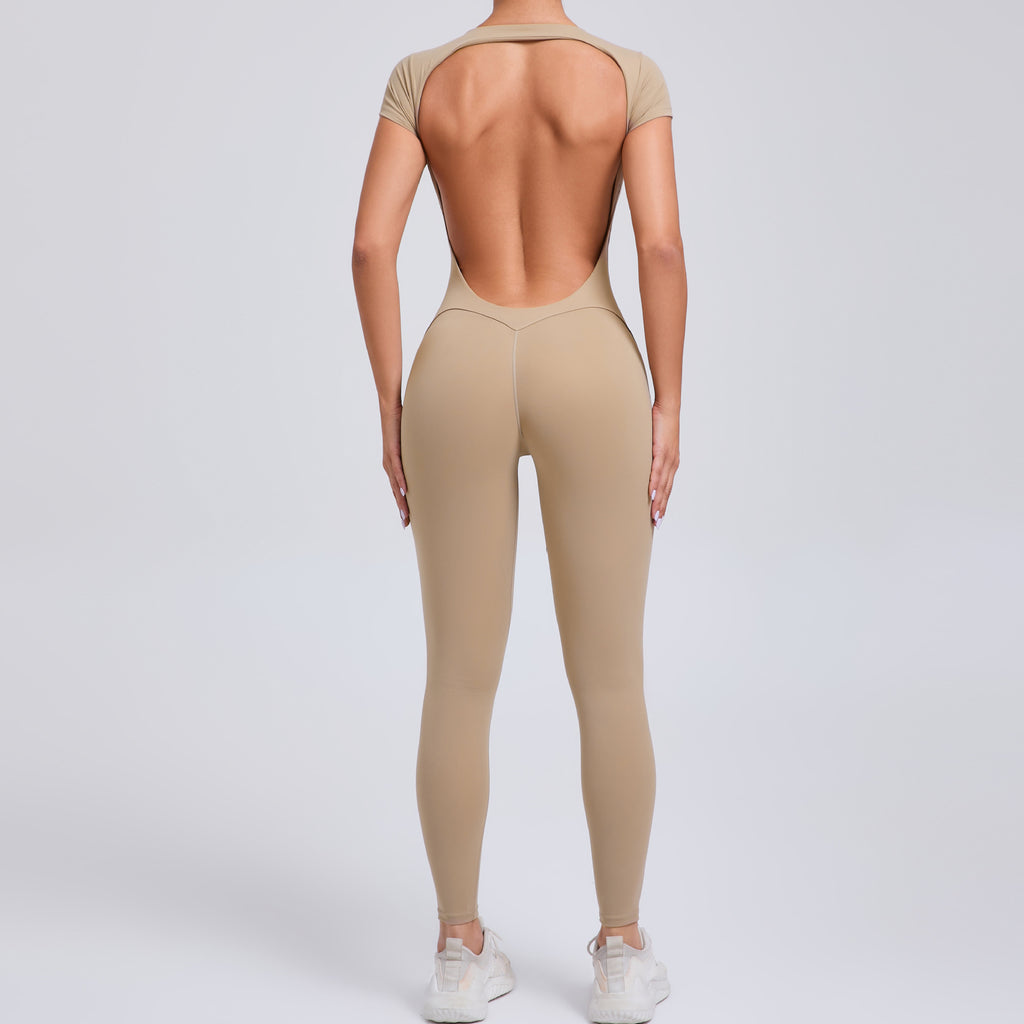 Velera Women's Forme Open Back Tee Workout Bodysuit