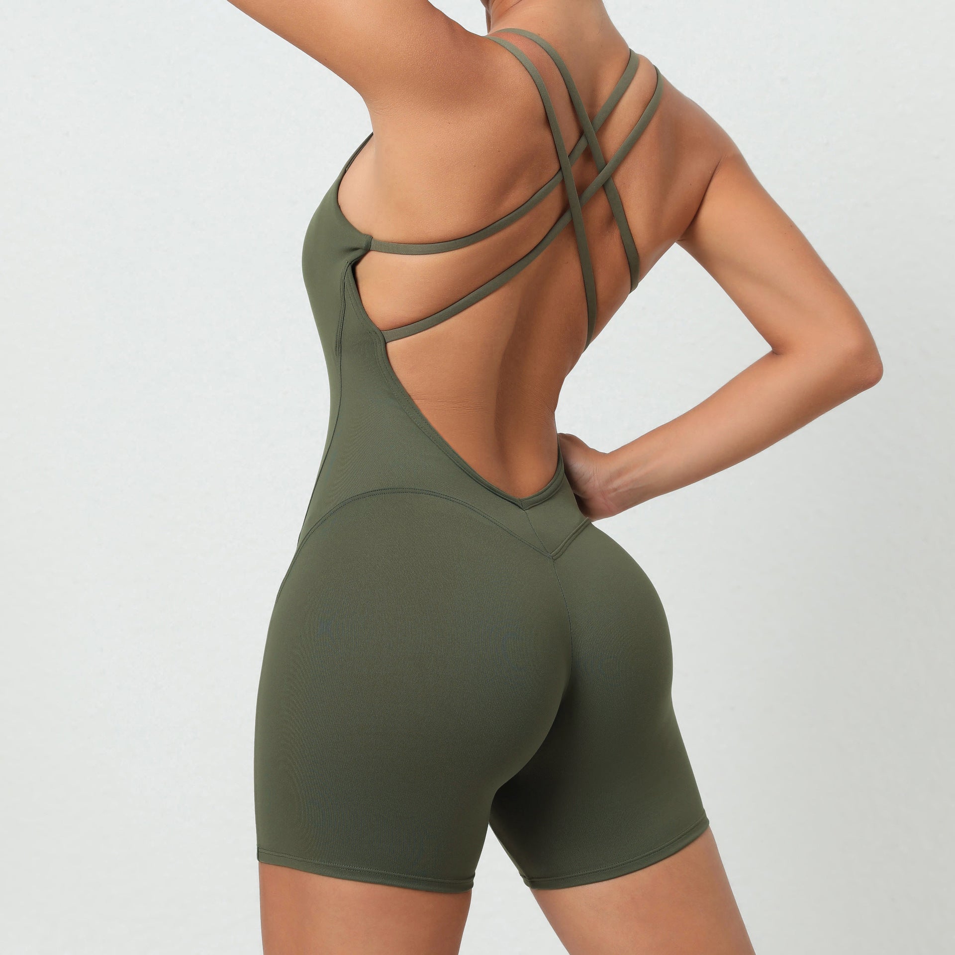 Velera Women's Shape Backless Workout Romper
